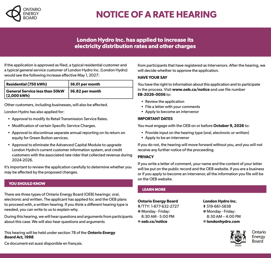 2026 Notice of Rate Hearing Eng